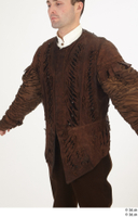  Photos Man in Historical Dress 16 14th century brown jacket leather jacket medieval clothing upper body 0002.jpg
